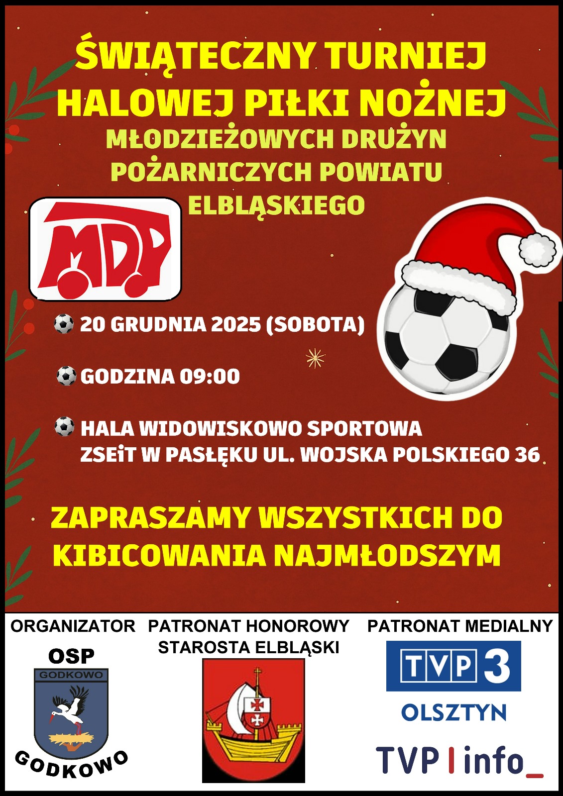 ŚWIĄTECZNY TURNIEJ HALOWEJ PIŁKI NOŻNEJ