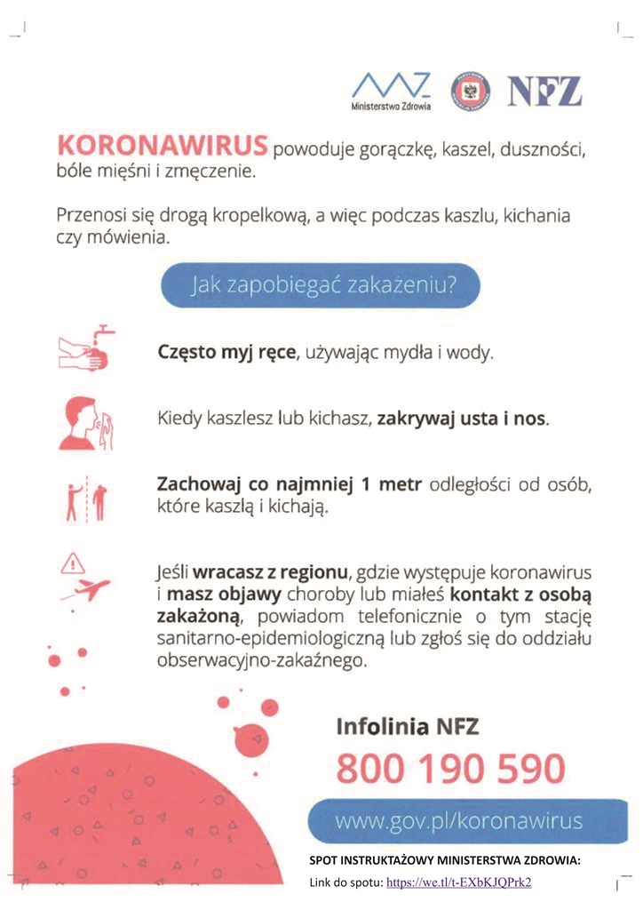 Plakat koronawirus
