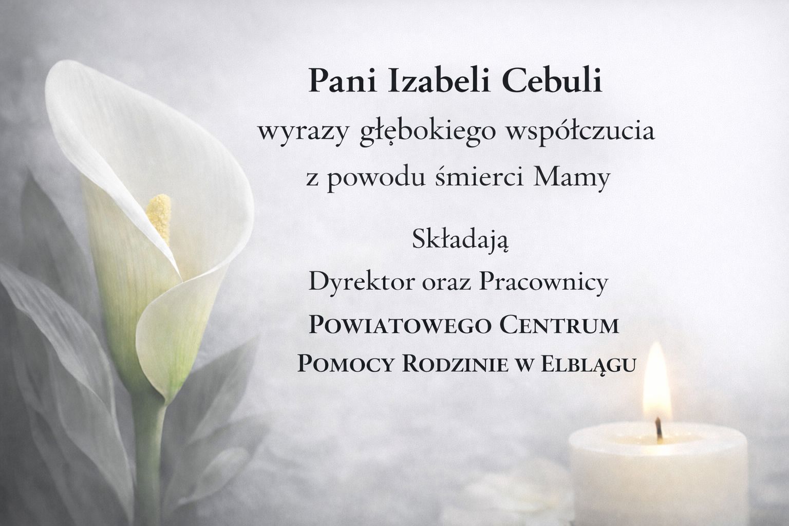 KONDOLENCJE